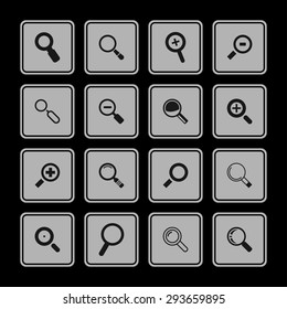 magnifier icon set