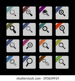 magnifier icon set