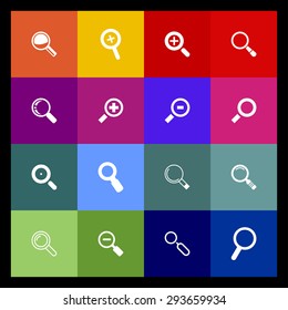 magnifier icon set