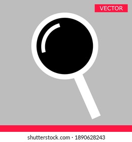 Magnifier icon sign cursor vector illustration flat style design isolated on gray background. Searching or zooming tool symbol magnifying glass icon.