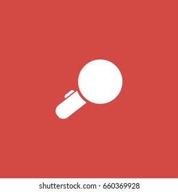 magnifier icon. sign design. red background