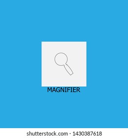 magnifier icon sign signifier vector