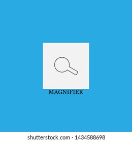 magnifier icon sign signifier vector