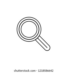 Magnifier icon. Simple outline vector of education set for UI and UX, website or mobile application