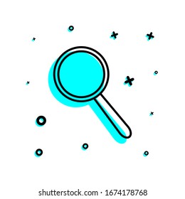 magnifier icon. Simple thin line, outline, glyph, flat vector of education icons for ui and ux, website or mobile application