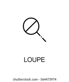 Magnifier icon. Single high quality outline symbol for web design or mobile app. Thin line sign for design logo. Black outline pictogram on white background