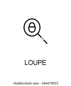Magnifier icon. Single high quality outline symbol for web design or mobile app. Thin line sign for design logo. Black outline pictogram on white background