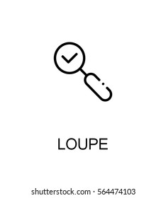 Magnifier icon. Single high quality outline symbol for web design or mobile app. Thin line sign for design logo. Black outline pictogram on white background
