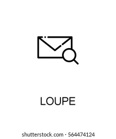 Magnifier icon. Single high quality outline symbol for web design or mobile app. Thin line sign for design logo. Black outline pictogram on white background
