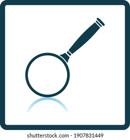 Symbol für den Bildmagnator. quadratisches Schattenreflektionsdesign. Vektorgrafik.