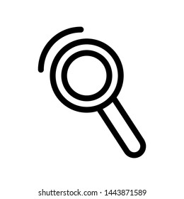 Magnifier icon, template logo search vector illustration emblem isolated, outline solid background white