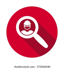 magnifier icon with a thief