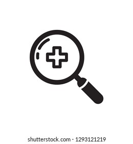 magnifier icon in trendy flat design 