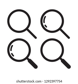 magnifier icon in trendy flat style 