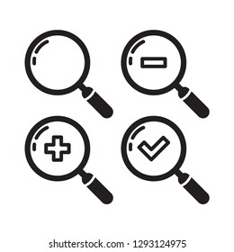 magnifier icon in trendy flat style 