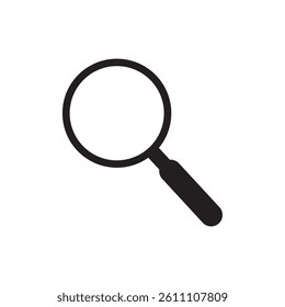 Magnifier icon in trendy flat style . Search icon. Magnifying glass icon, vector magnifier or loupe sign.