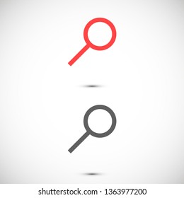 magnifier icon vector eps 10
