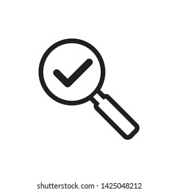 magnifier icon vector flat design