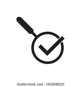 magnifier icon vector flat design