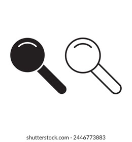 magnifier icon vector. flat simple illustration on white background..eps