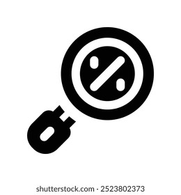 magnifier icon. vector glyph icon for your website, mobile, presentation, and logo design.