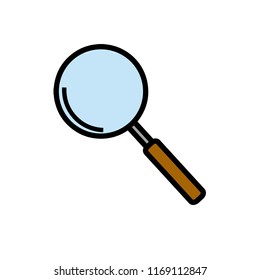 magnifier icon. vector illustration