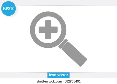 magnifier icon vector illustration.
