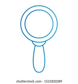 Magnifier Icon, Vector Illustration, Education Colour Outline