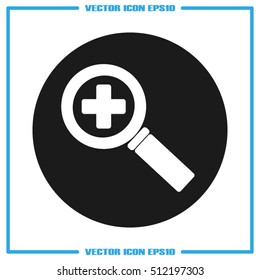 magnifier icon vector illustration EPS 10