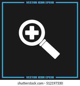 magnifier icon vector illustration EPS 10