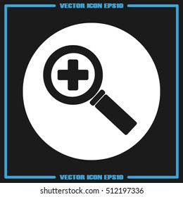 magnifier icon vector illustration EPS 10