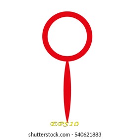 magnifier icon vector illustration EPS 10