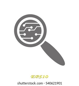 magnifier icon vector illustration EPS 10