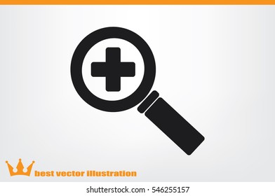magnifier icon vector illustration EPS 10
