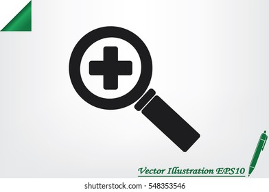 magnifier icon vector illustration EPS 10
