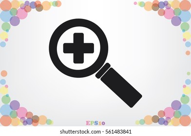 magnifier icon vector illustration EPS 10