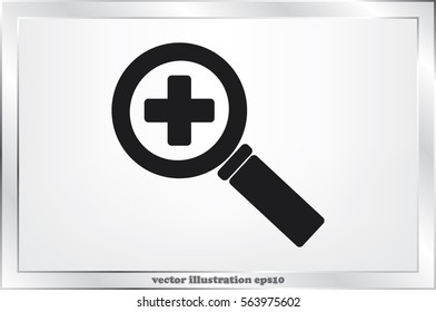 magnifier icon vector illustration EPS 10