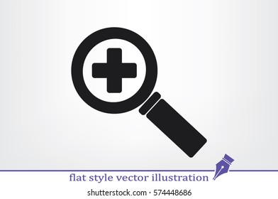 magnifier icon vector illustration EPS 10