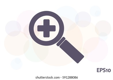 magnifier icon vector illustration EPS 10