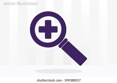 magnifier icon vector illustration EPS 10