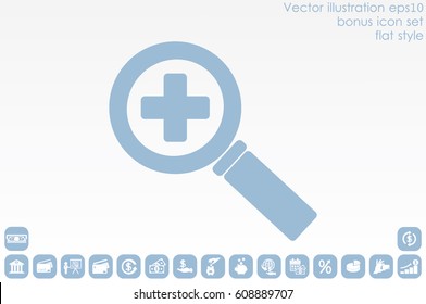magnifier icon vector illustration EPS 10