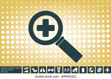 magnifier icon vector illustration EPS 10