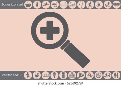 magnifier icon vector illustration EPS 10