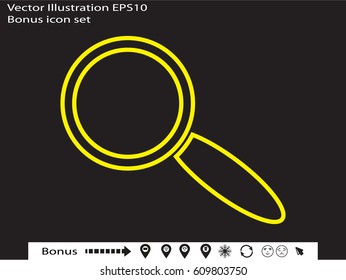 magnifier icon vector illustration eps10