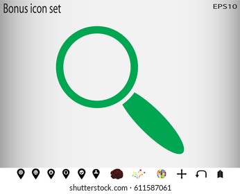 magnifier icon vector illustration eps10