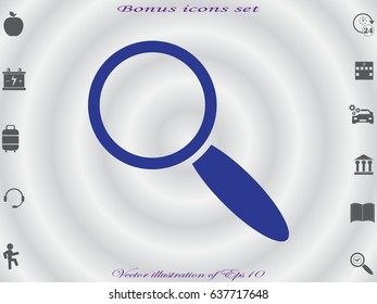 magnifier icon vector illustration eps10