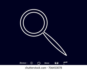 magnifier icon vector illustration eps10