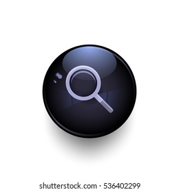 Magnifier Icon/ Vector illustration of a Search buttons, dark blue, light blue, on white.