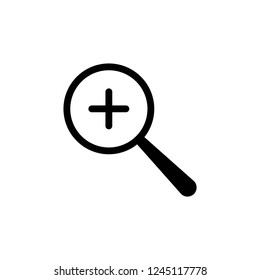magnifier icon vector on white background