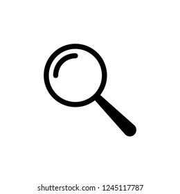magnifier icon vector on white background